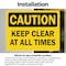 Signmission Keep Clear At All Times, 5 in W x Rectangle, Vinyl Decal OS-2PACK-CS-D-35-L-19193 - alternate 4